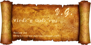 Virág György névjegykártya