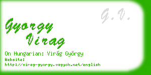 gyorgy virag business card